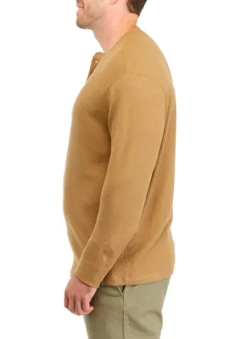 Big & Tall Thermal Henley T-Shirt
