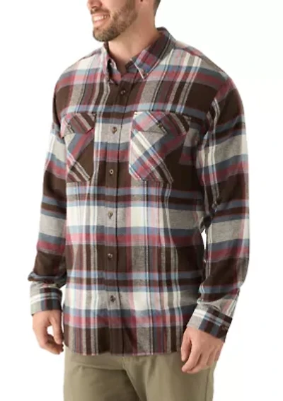 Big & Tall Long Sleeve Woven Flannel Shirt