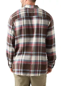 Big & Tall Long Sleeve Woven Flannel Shirt