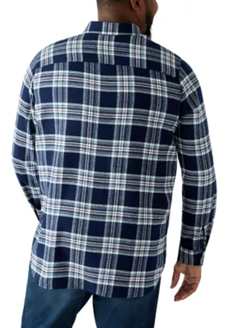Big & Tall Long Sleeve Woven Flannel Shirt