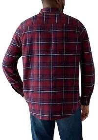 Big & Tall Long Sleeve Woven Flannel Shirt