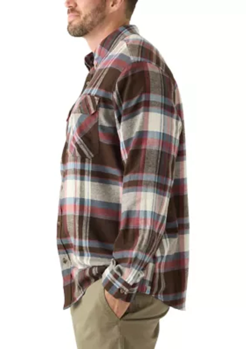 Big & Tall Long Sleeve Woven Flannel Shirt