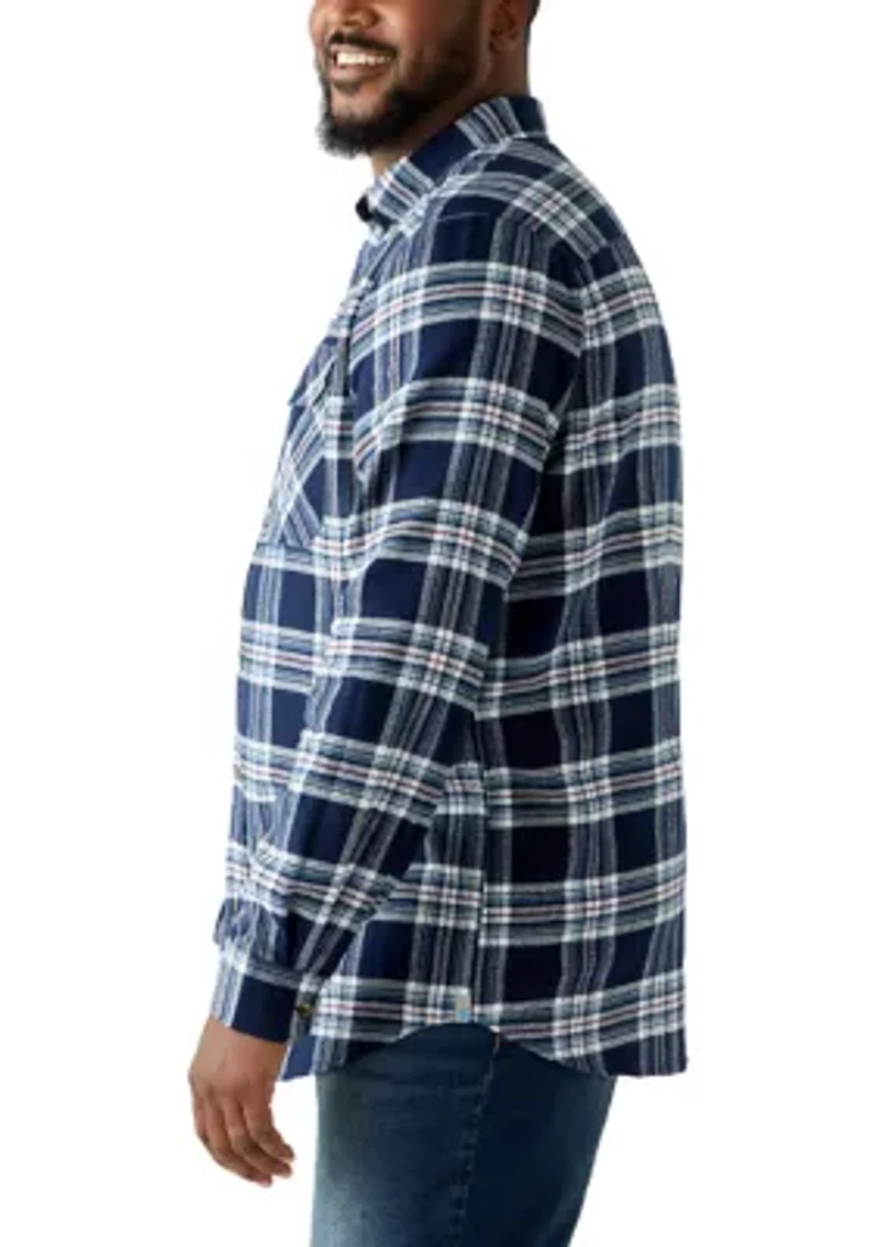 Big & Tall Long Sleeve Woven Flannel Shirt
