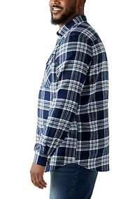 Big & Tall Long Sleeve Woven Flannel Shirt