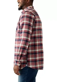 Big & Tall Long Sleeve Woven Flannel Shirt