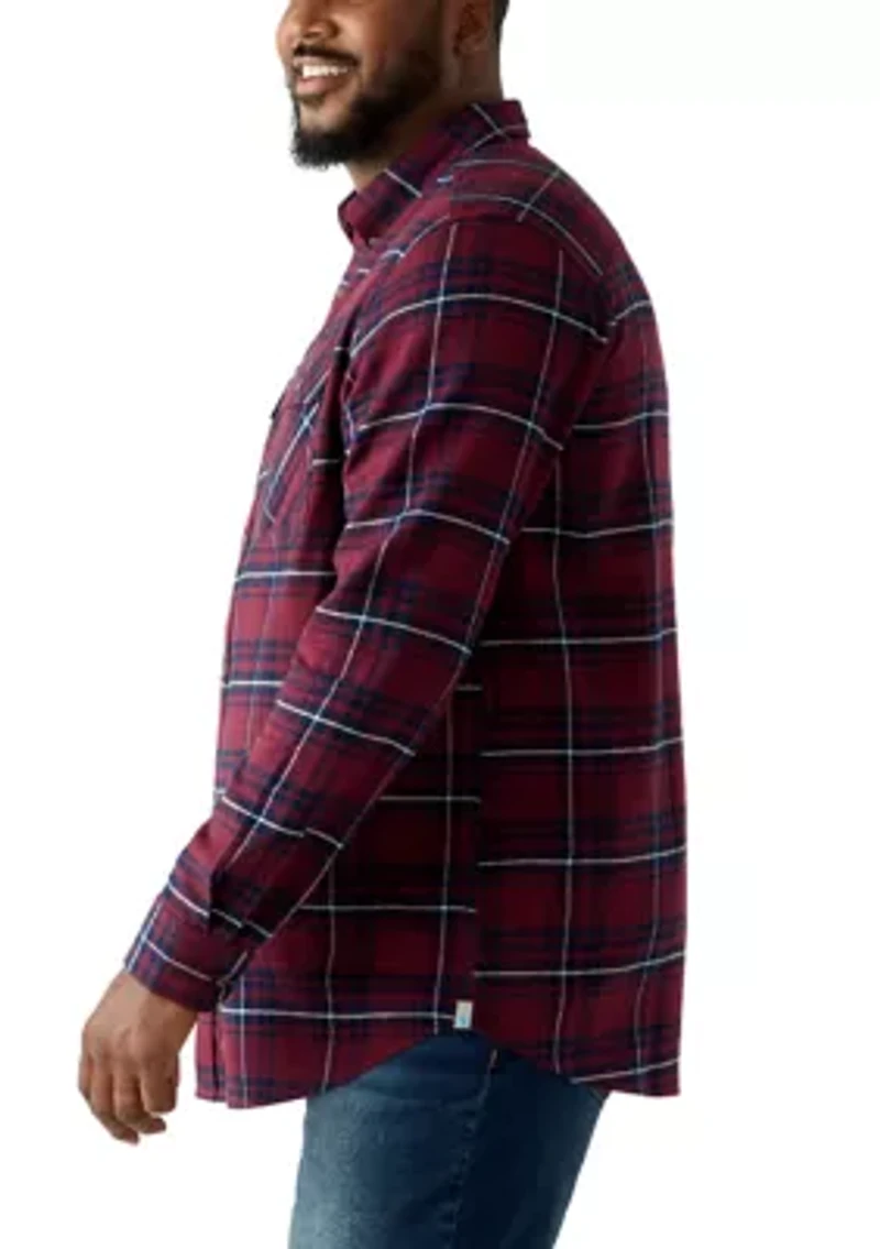 Big & Tall Long Sleeve Woven Flannel Shirt