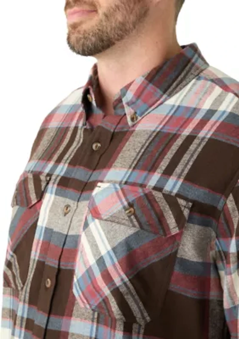 Big & Tall Long Sleeve Woven Flannel Shirt