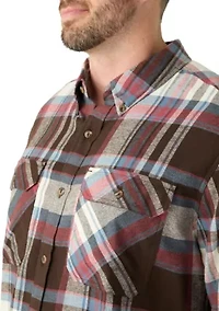 Big & Tall Long Sleeve Woven Flannel Shirt