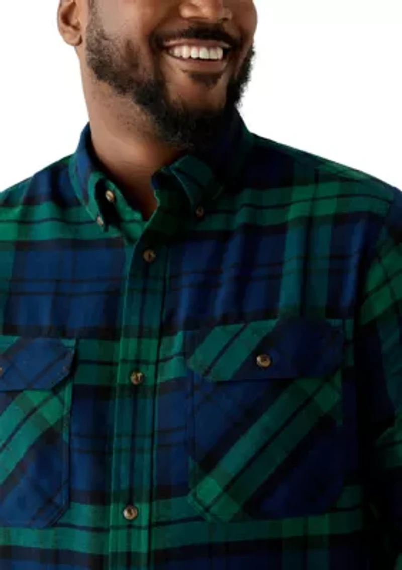 Big & Tall Long Sleeve Woven Flannel Shirt