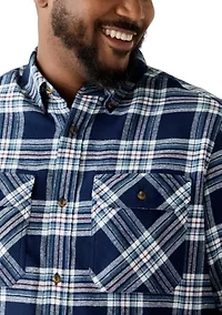 Big & Tall Long Sleeve Woven Flannel Shirt