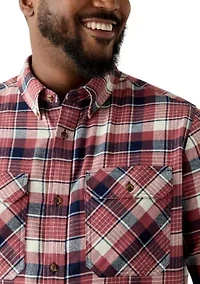 Big & Tall Long Sleeve Woven Flannel Shirt