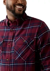 Big & Tall Long Sleeve Woven Flannel Shirt