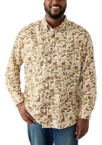 Big & Tall Printed Flannel Shirt