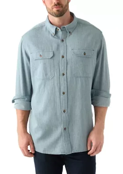 Big & Tall Long Sleeve Solid Flannel Shirt