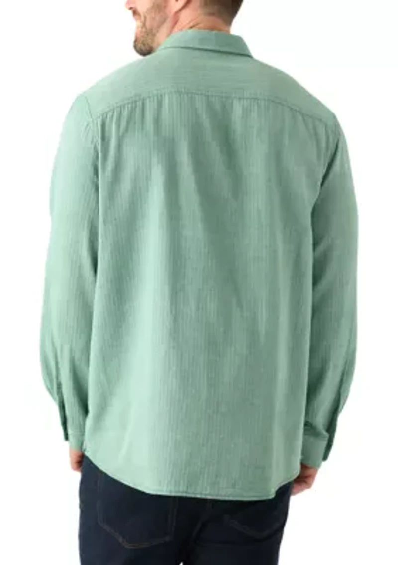 Big & Tall Long Sleeve Solid Flannel Shirt