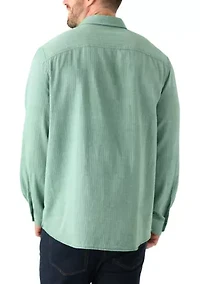 Big & Tall Long Sleeve Solid Flannel Shirt
