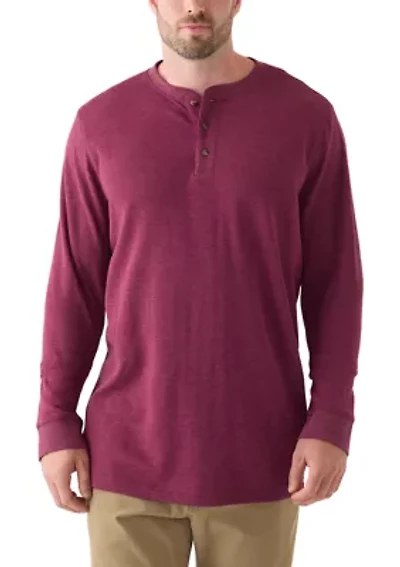 Big & Tall Long Sleeve Thermal Henley Shirt