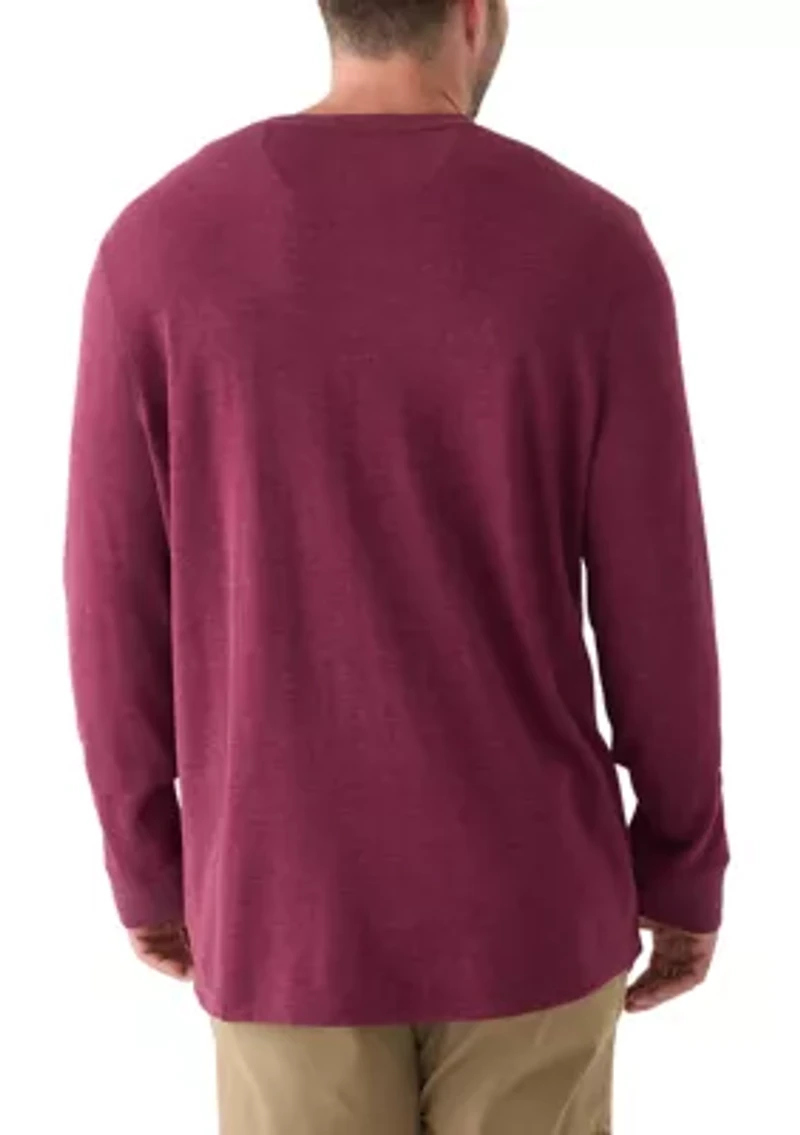 Big & Tall Long Sleeve Thermal Henley Shirt