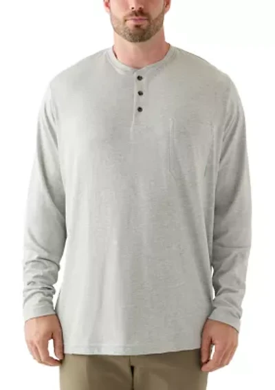 Big & Tall Long Sleeve Jersey Henley