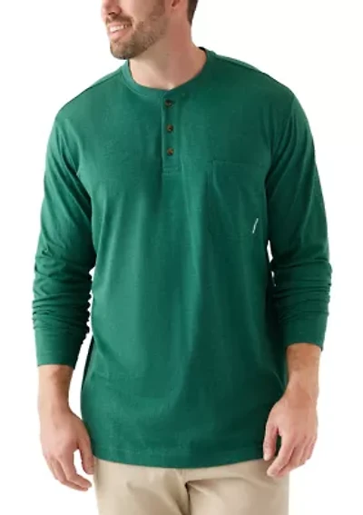 Big & Tall Long Sleeve Jersey Henley