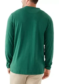 Big & Tall Long Sleeve Jersey Henley
