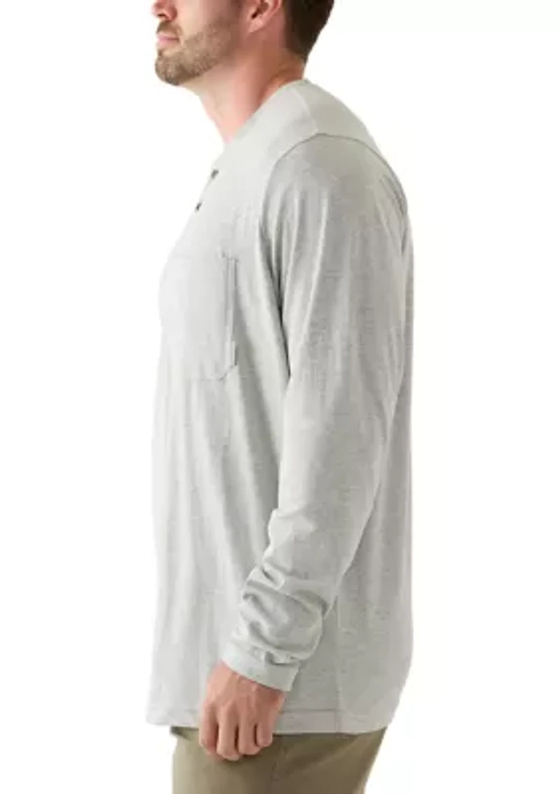 Big & Tall Long Sleeve Jersey Henley