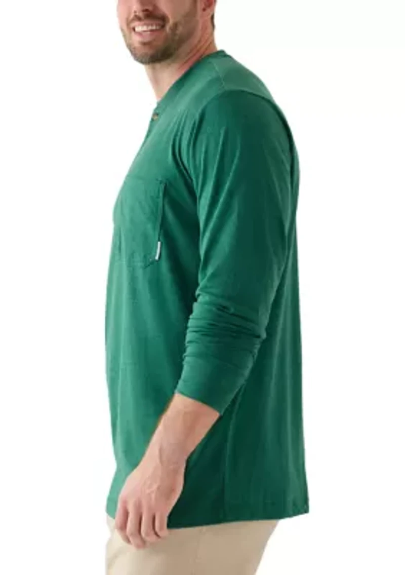 Big & Tall Long Sleeve Jersey Henley