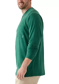 Big & Tall Long Sleeve Jersey Henley