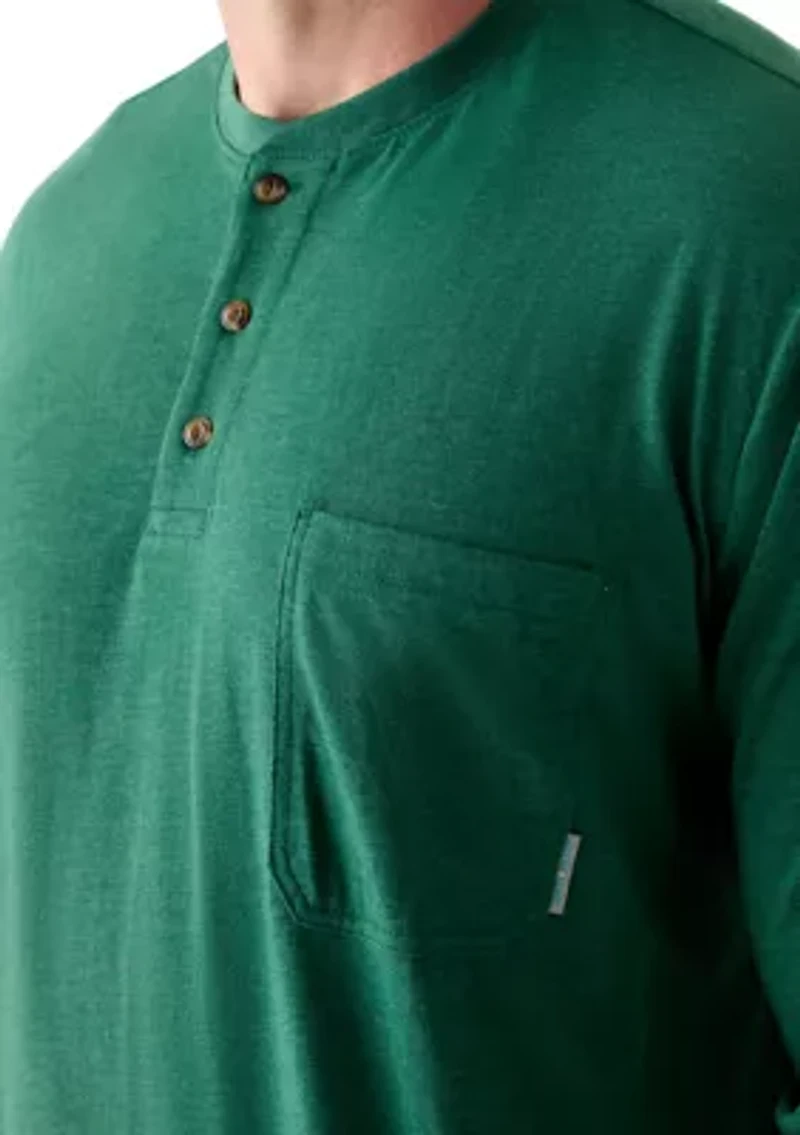 Big & Tall Long Sleeve Jersey Henley