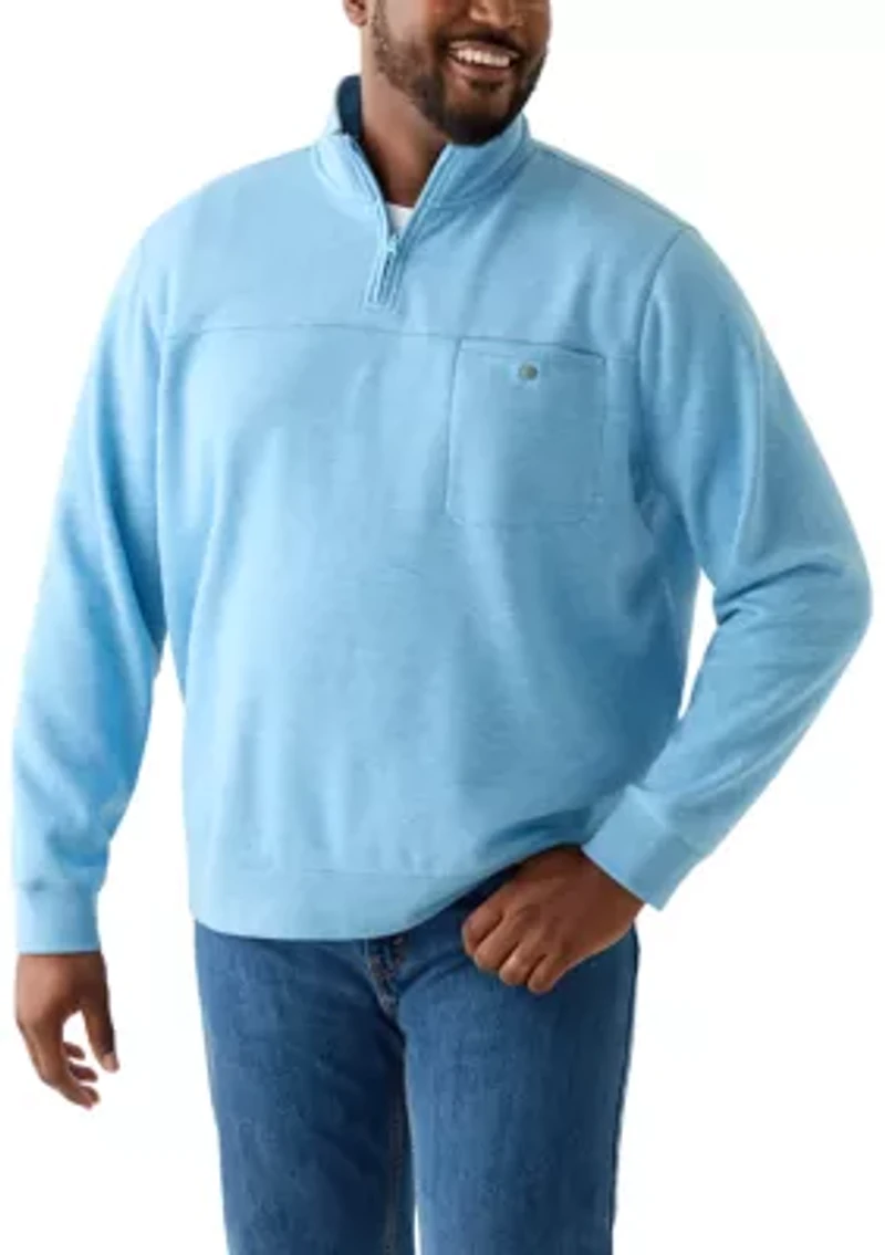 Big & Tall Fleece Quarter Zip Pullover