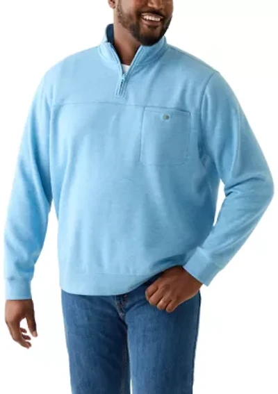 Big & Tall Fleece Quarter Zip Pullover