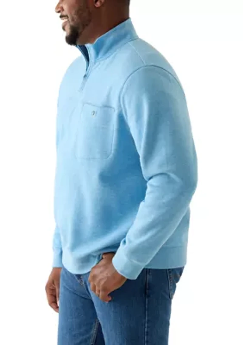 Big & Tall Fleece Quarter Zip Pullover