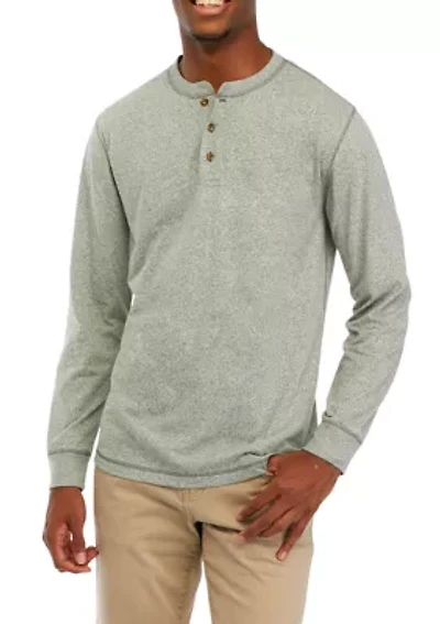 Long Sleeve Jaspe Henley Shirt