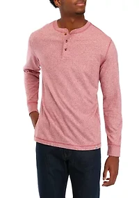 Long Sleeve Jaspe Henley Shirt