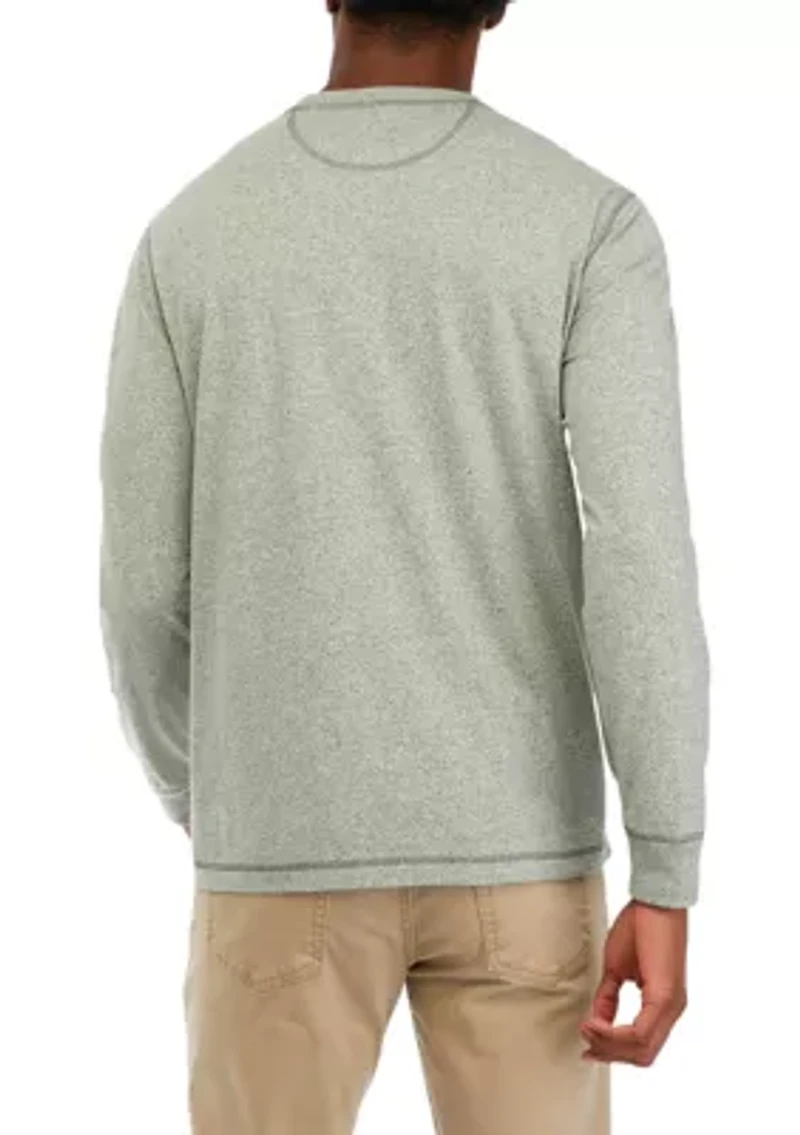 Long Sleeve Jaspe Henley Shirt
