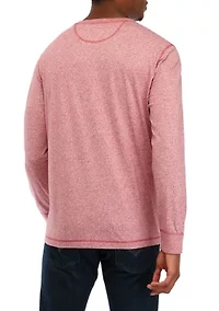 Long Sleeve Jaspe Henley Shirt