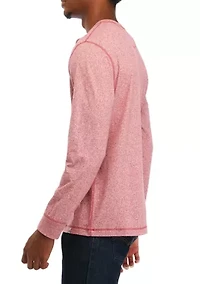 Long Sleeve Jaspe Henley Shirt