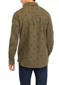 Long Sleeve Printed Flannel Shirt