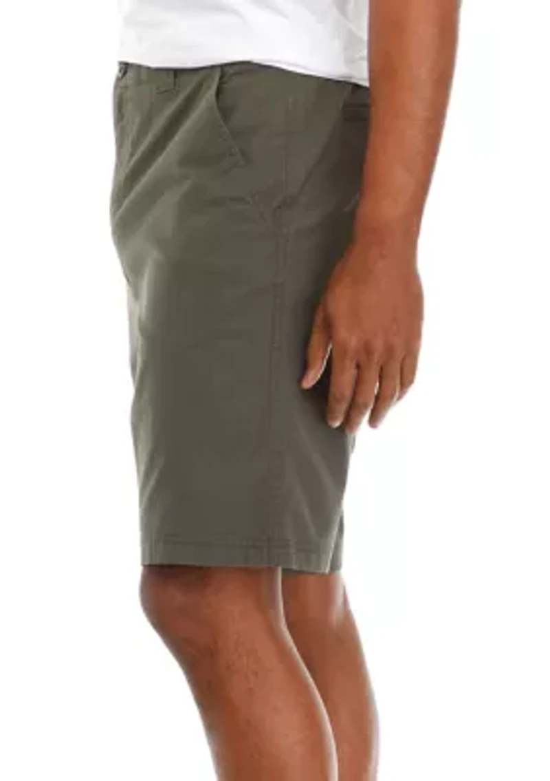 9" Ripstop Flat Front Shorts