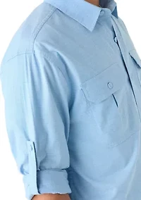Long Sleeve Chambray Rip Stop Shirt