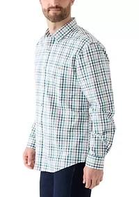 Plaid Printed Poplin Shirt
