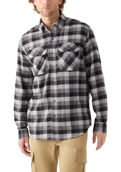 Long Sleeve Woven Flannel Shirt