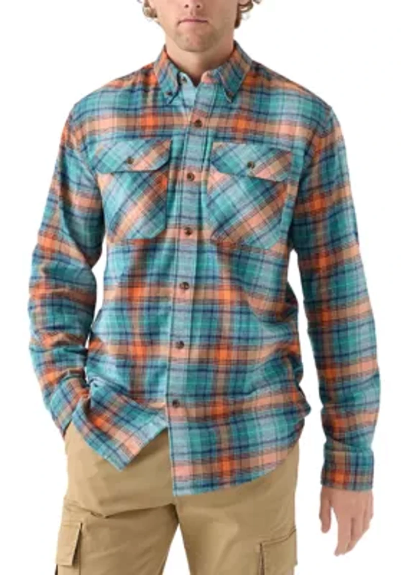 Long Sleeve Woven Flannel Shirt
