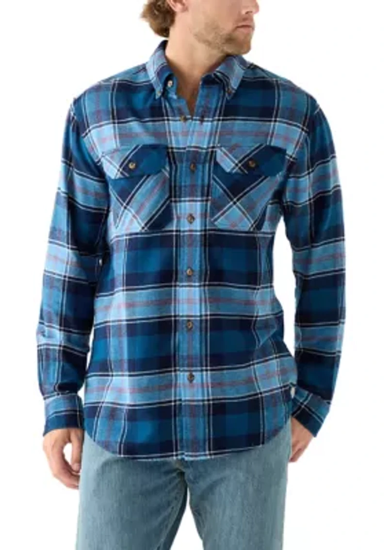 Long Sleeve Woven Flannel Shirt