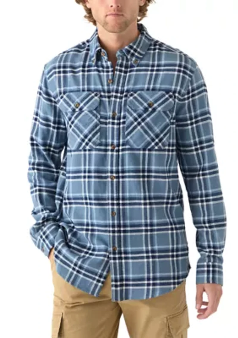 Long Sleeve Woven Flannel Shirt