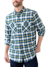 Long Sleeve Woven Flannel Shirt