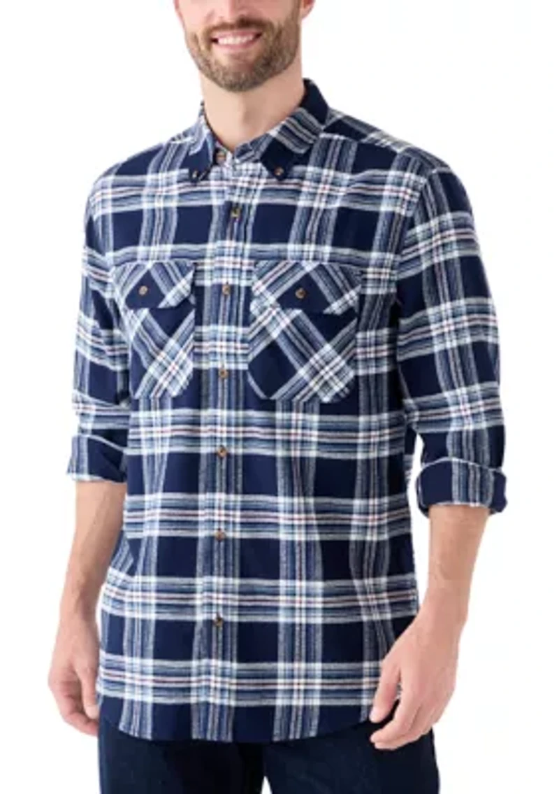 Long Sleeve Woven Flannel Shirt