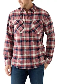 Long Sleeve Woven Flannel Shirt