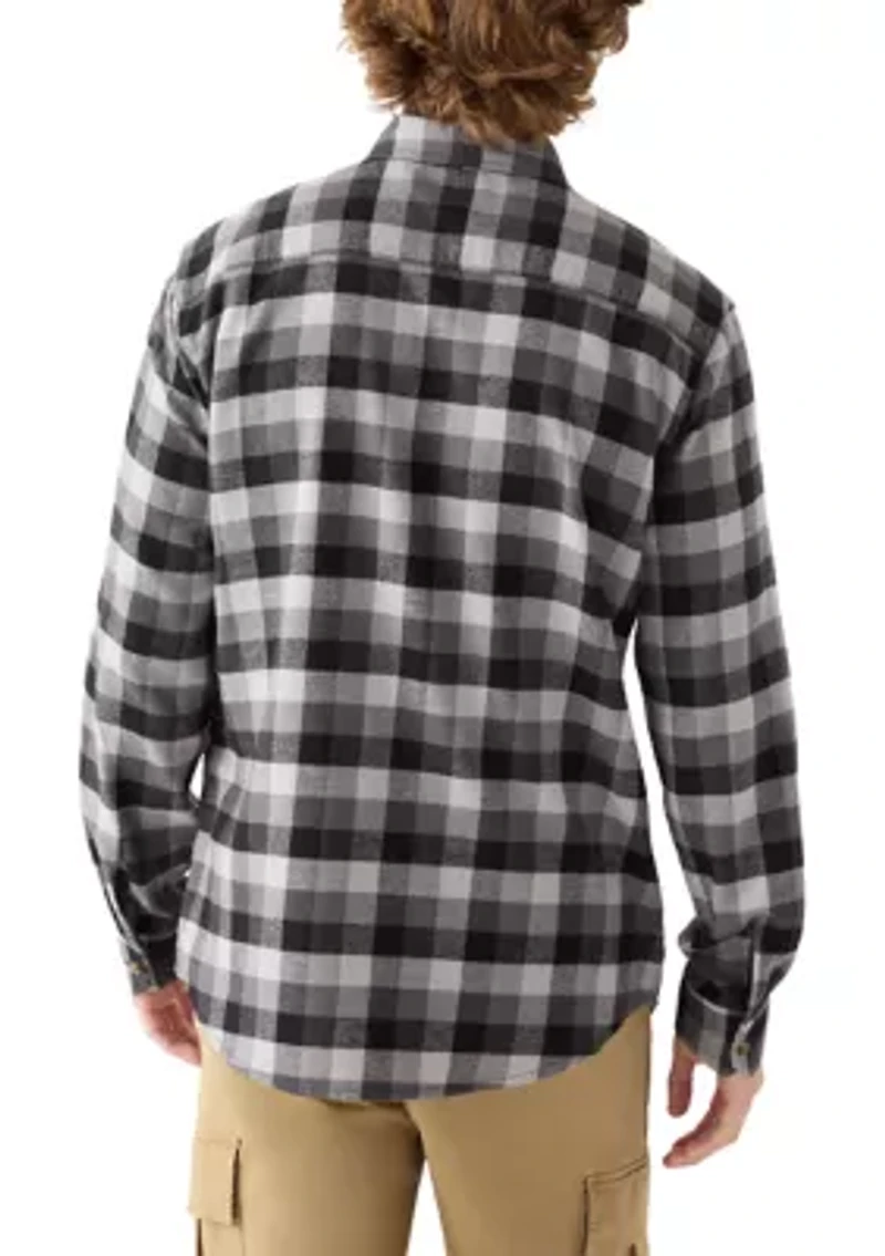 Long Sleeve Woven Flannel Shirt