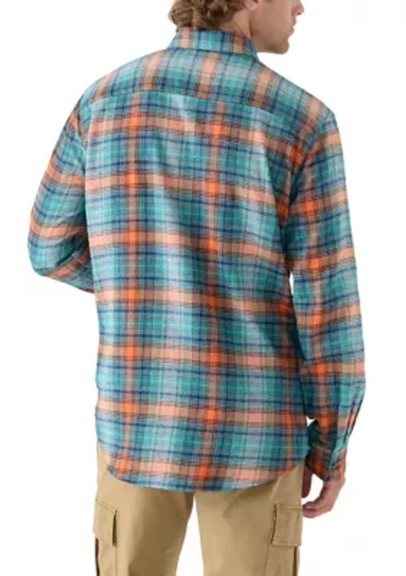 Long Sleeve Woven Flannel Shirt